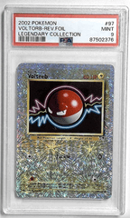 V1077: 2002: VOLTORB-REV.FOIL: 97/110: LEGENDARY COLLECTION: PSA 9: MINT: 87502376